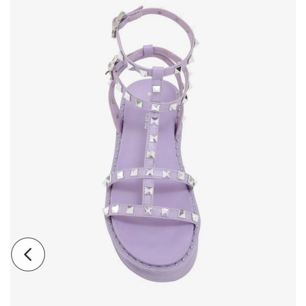 Lavender Studded Platform Sandals (7) - Picture 7 of 7